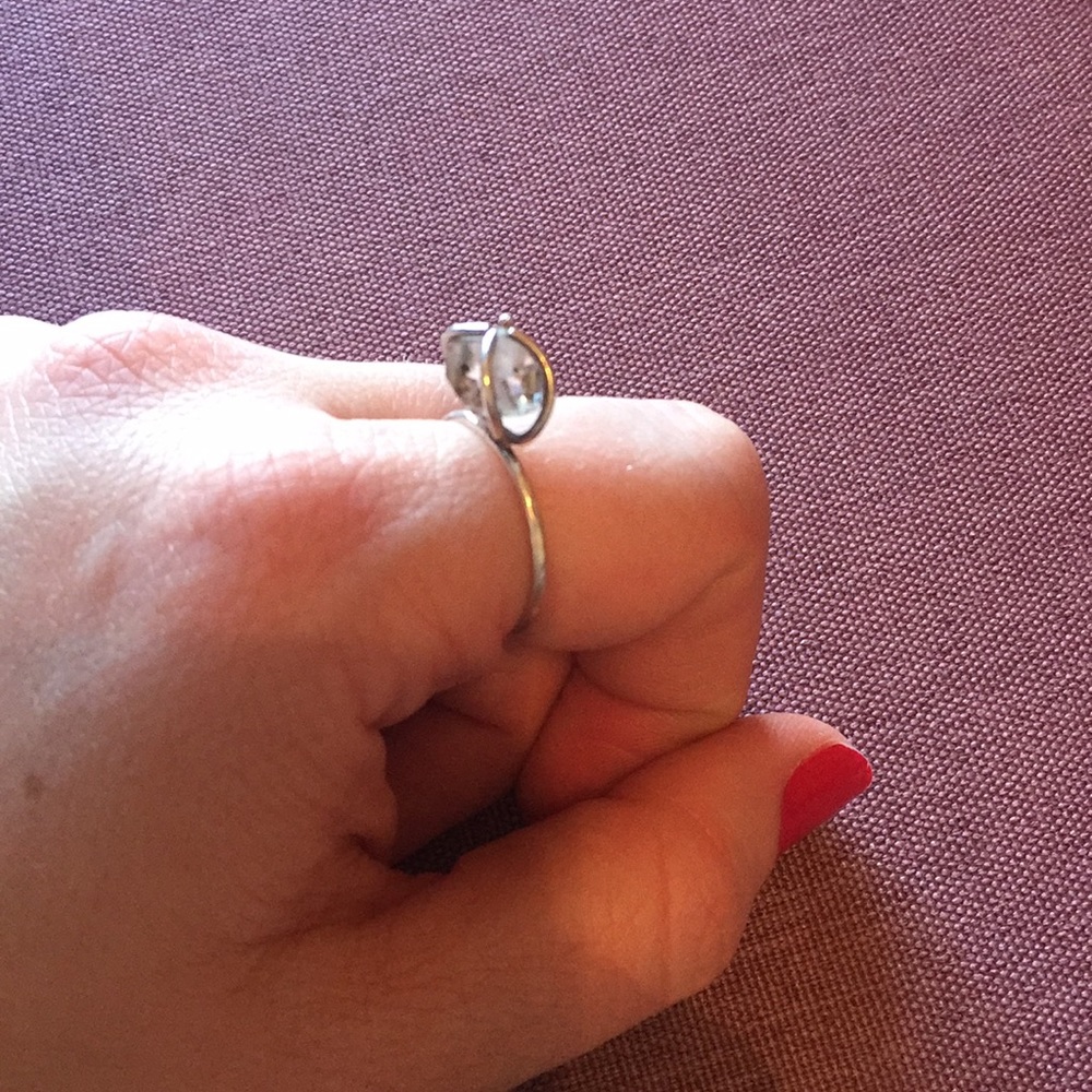 Size 8 Herkimer Diamond Stackable Silver Ring - image 4